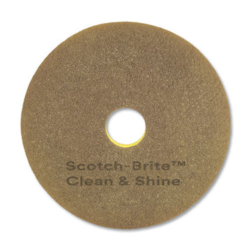 Scotch-Brite™ Clean And Shine Pad, 17" Diameter, Brown-yellow, 5-carton freeshipping - TVN Wholesale